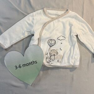 Early Days - 3-6M Adorable White Baby Cardigan with Bear Design